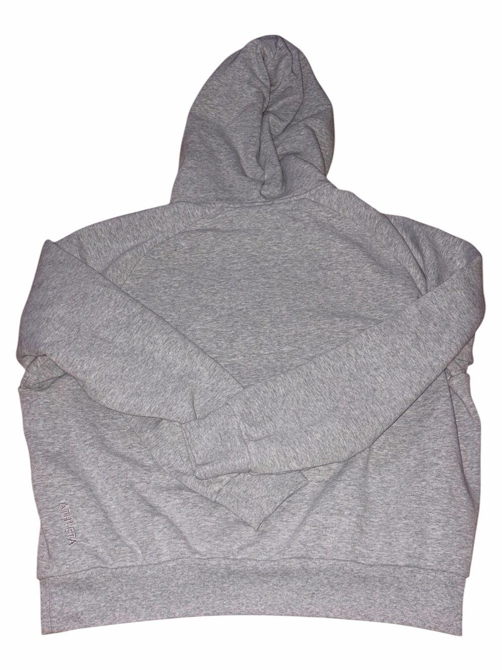Athleta Women’s Grey Heather Forever Fleece 1/2 Zip Hoodie Medium - Picture 5 of 7